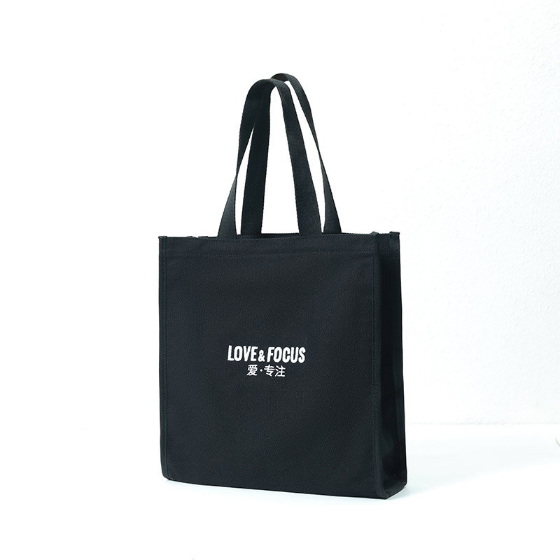 帆布包 - LOVE&FOCUS - 黑色-20